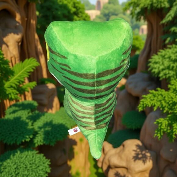 NWT 2022 Jurassic Park World Plush Green Velociraptor Dinosaur 6” Soft Dominion - Picture 3 of 5